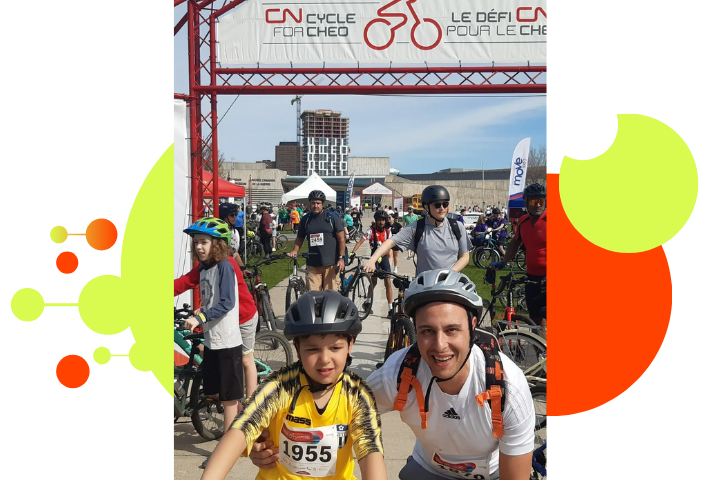 Dali and his son at a cycling event