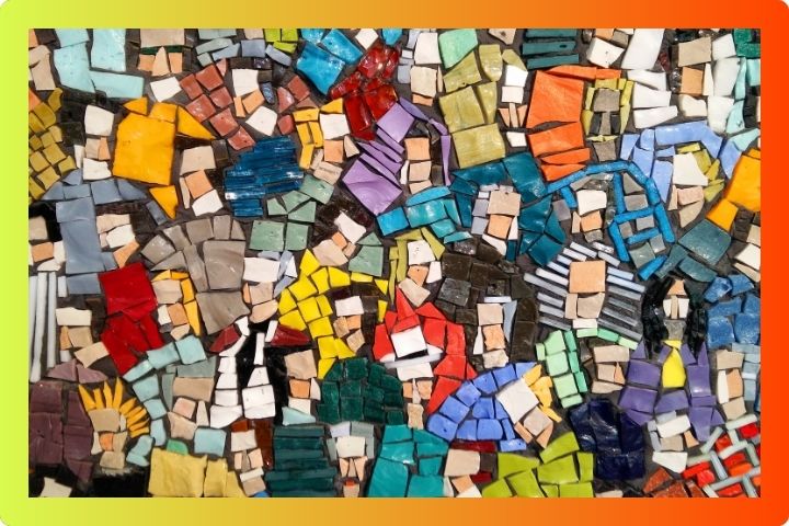 Mosaic of people