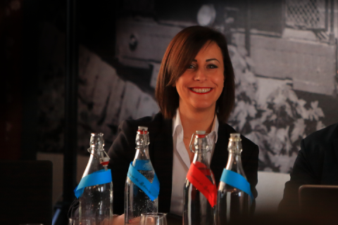 Giorgia at a conference